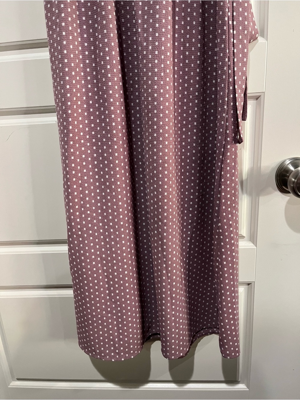 Monteau Mauve Geometric Print Belted Midi Dress Size L - Picture 3 of 11